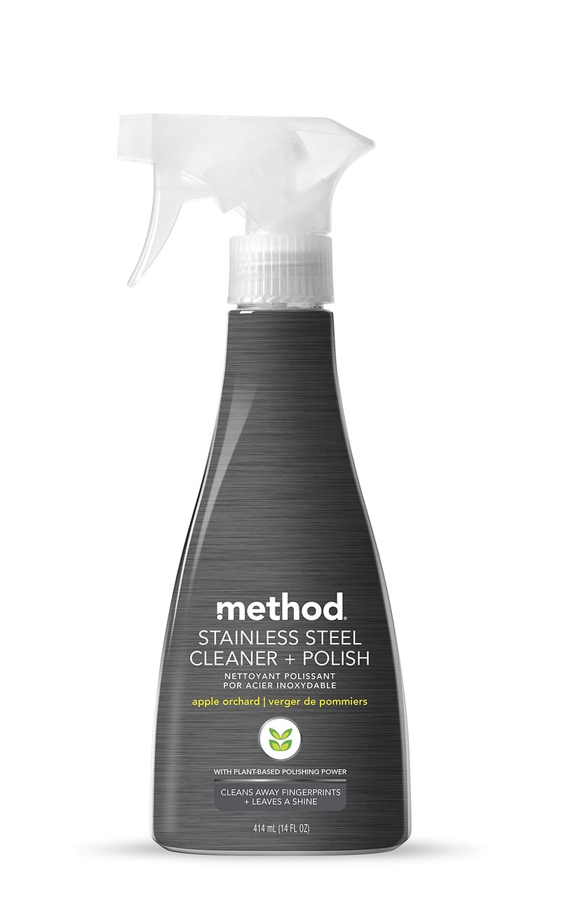 Method Stainless Steel Cleaner + Polish, Apple Orchard, Cleans Fingerprints and Smudges, 14 FL Oz (Pack of 1) - Image 1