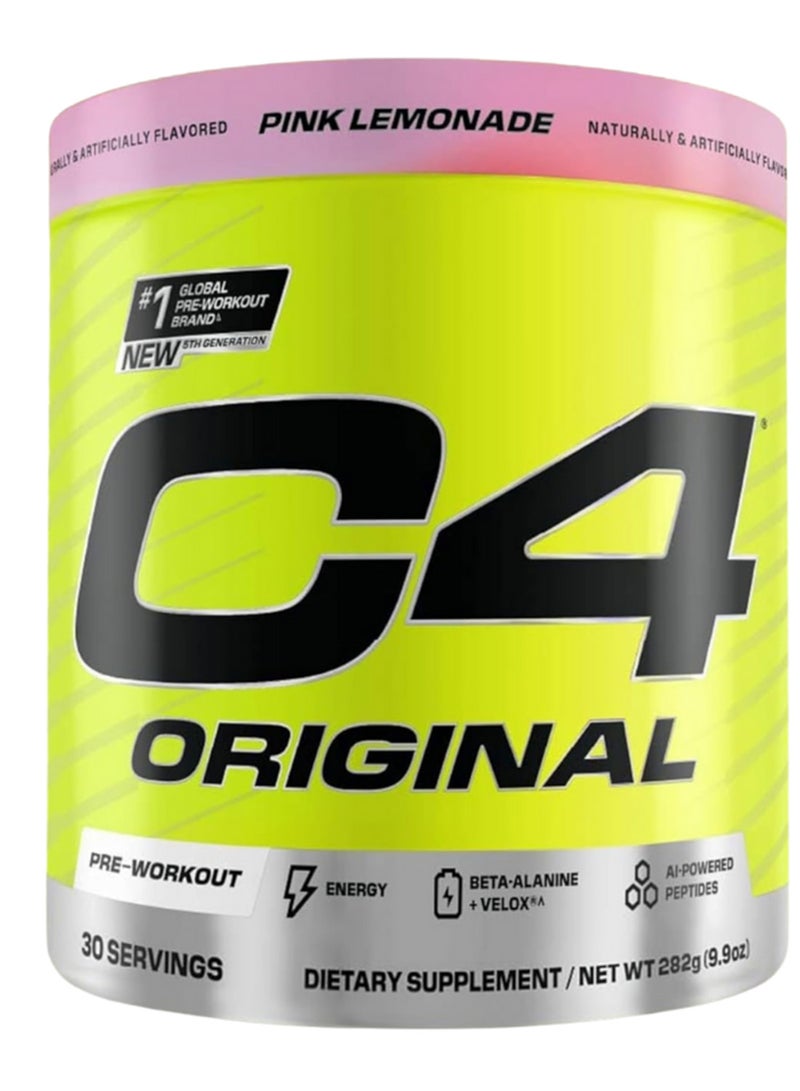 سيلوكور مسحوق الطاقة C4 الأصلي قبل التمرين للرجال والنساء - مع الكرياتين، الكافيين، معزز أكسيد النيتريك، السيترولين وبيتا ألانين - ليمونادة وردية - 30 حصة (قد يختلف التعبئة) - Image 1