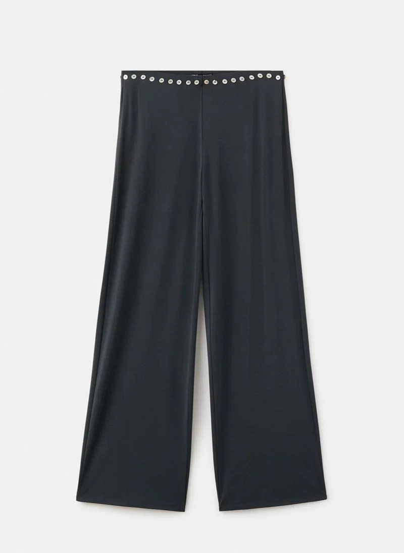 Mango  Straight pants with embroidered buttons for Women | Best Price UAE