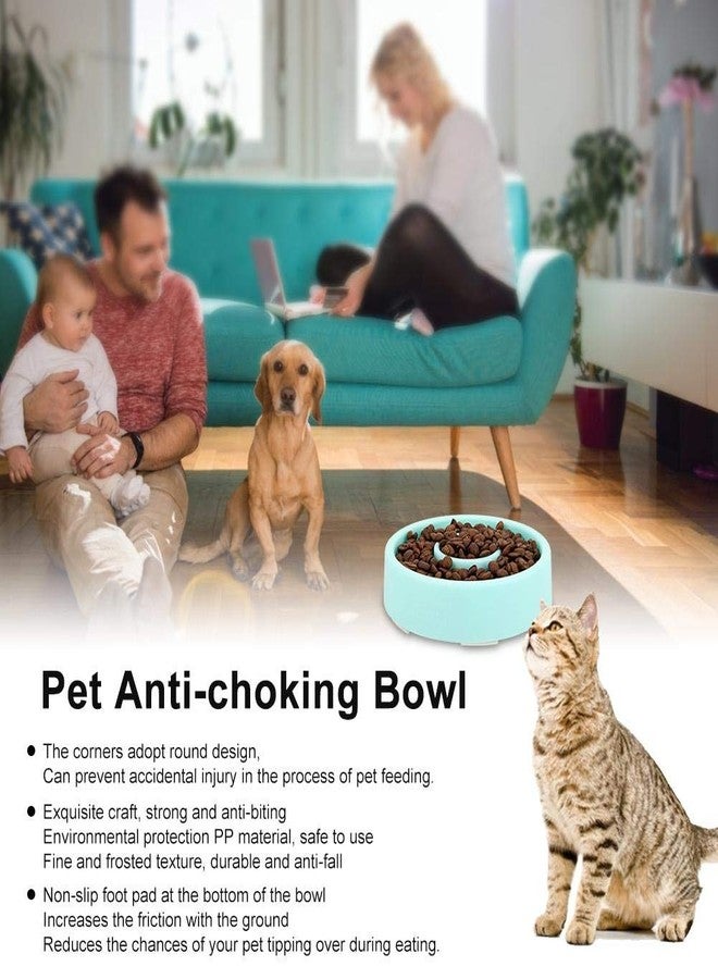 زيروديس وعاء طعام بطيء للكلاب، أطباق طعام مضادة للاختناق للحيوانات الأليفة، أطباق تفاعلية لمنع الانتفاخ، تصميم يمنع الاختناق، وعاء للكلاب والقطط (أخضر زمردي) - Image 4