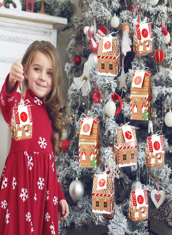 Woanger 24 Empty Advent Calendar Boxes to Fill, Christmas DIY Advent Calendar 24 Days Countdown Gift Xmas Gingerbread House Candies Treats Boxes for 2026 Xmas Holiday Decor(Fresh Style) - Image 5