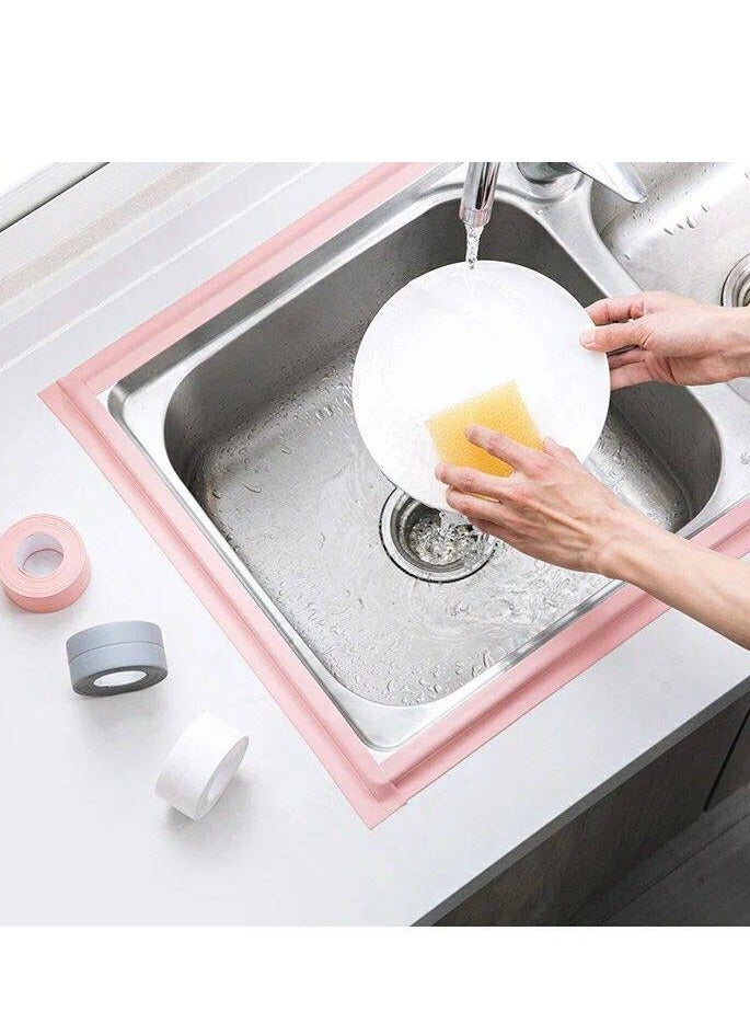 Self Adhesive Bathroom Waterproof Mouldproof Sealing Tape Wall Mounted Sealant Tape for Bathtub Cracks Walls 3M Length 2cm Width - Image 2