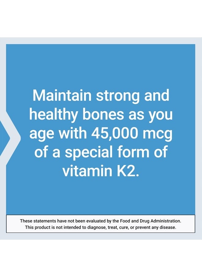Life Extension - Mega Vitamin K2 High Potency for Strong Bones, clinically Studied 45 mg K2 Dosage, Promotes Healthy Bone Density, Gluten-Free, Non-GMO, 30 Capsules - Image 1
