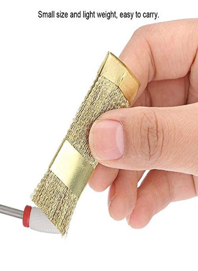 Rotekt Rt Bits Cleaning Brush Golden Color Copper Wire Drill Cleaner Brush Manicure Accessories - Image 2