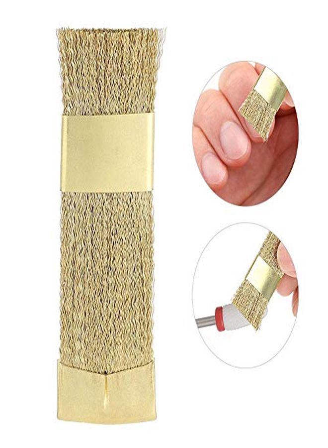 Rotekt Rt Bits Cleaning Brush Golden Color Copper Wire Drill Cleaner Brush Manicure Accessories - Image 3