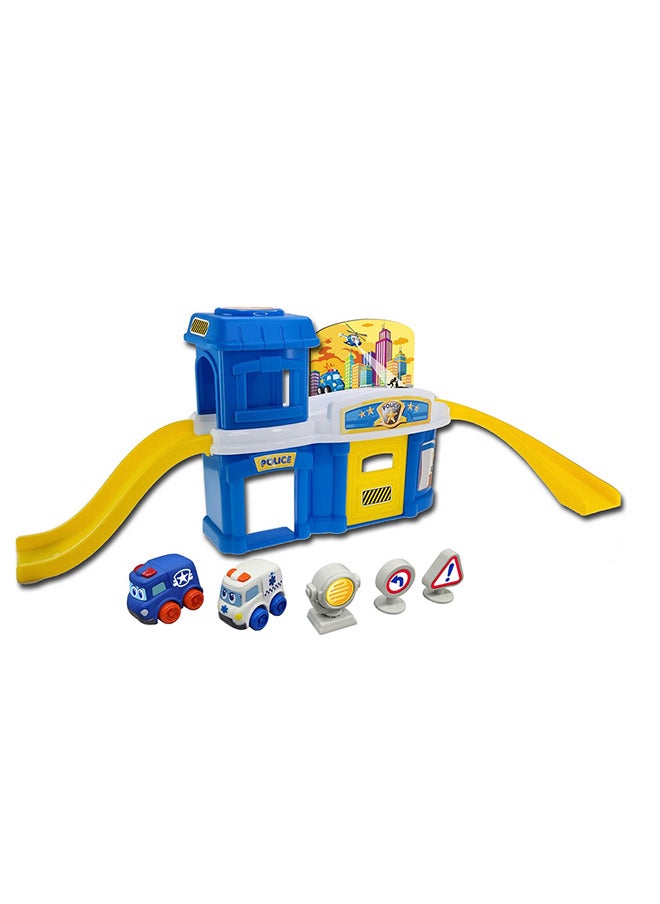 Happy Kids - Little Learners Police Station Playset - Realistic Pretend Play Toy With Vehicles - Image 1