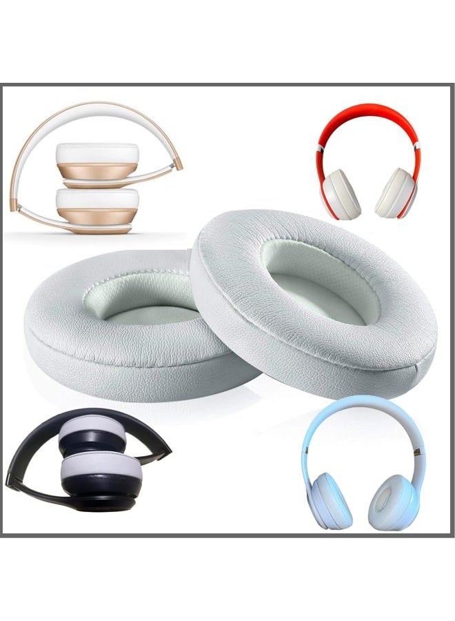 Cypher.V Replacement Earpad Cover, Ear Cushion Pads Compatible with Solo 2.0 3.0 Wireless Headphones by Dr. Dre 1 Pair (White) - Image 5