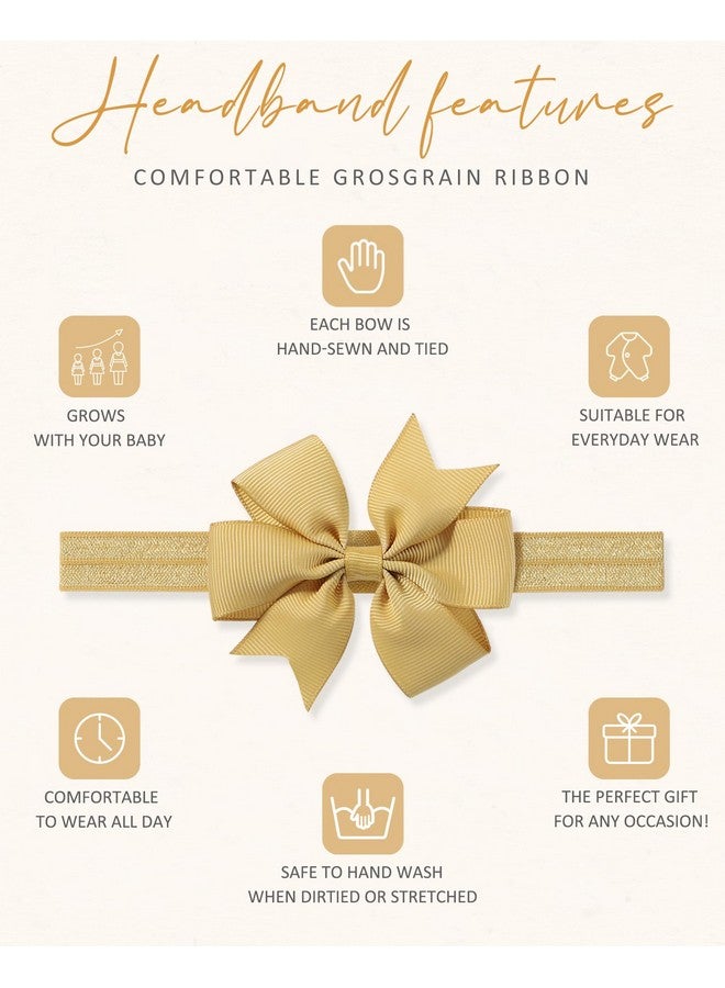 چولي بوز 40 قطعة من ربطات الشعر المصنوعة من شريط Grosgrain للفتيات الصغيرات 3 بوصات إكسسوارات شعر للرضع حديثي الولادة (3 ألوان طبيعية متعددة) - Image 2