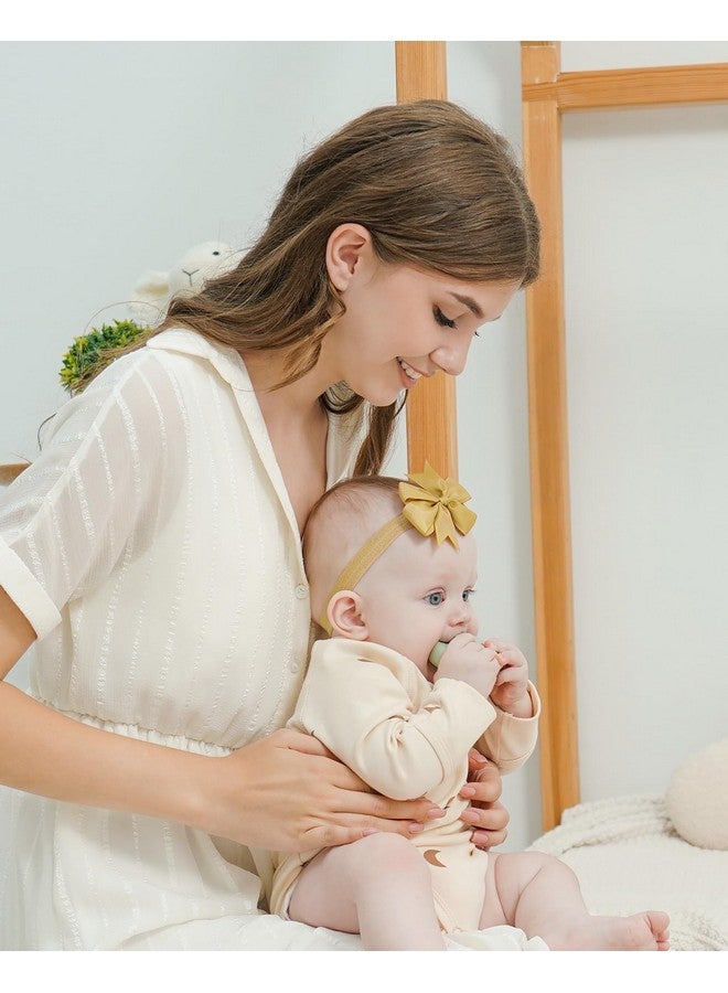 چولي بوز 40 قطعة من ربطات الشعر المصنوعة من شريط Grosgrain للفتيات الصغيرات 3 بوصات إكسسوارات شعر للرضع حديثي الولادة (3 ألوان طبيعية متعددة) - Image 3