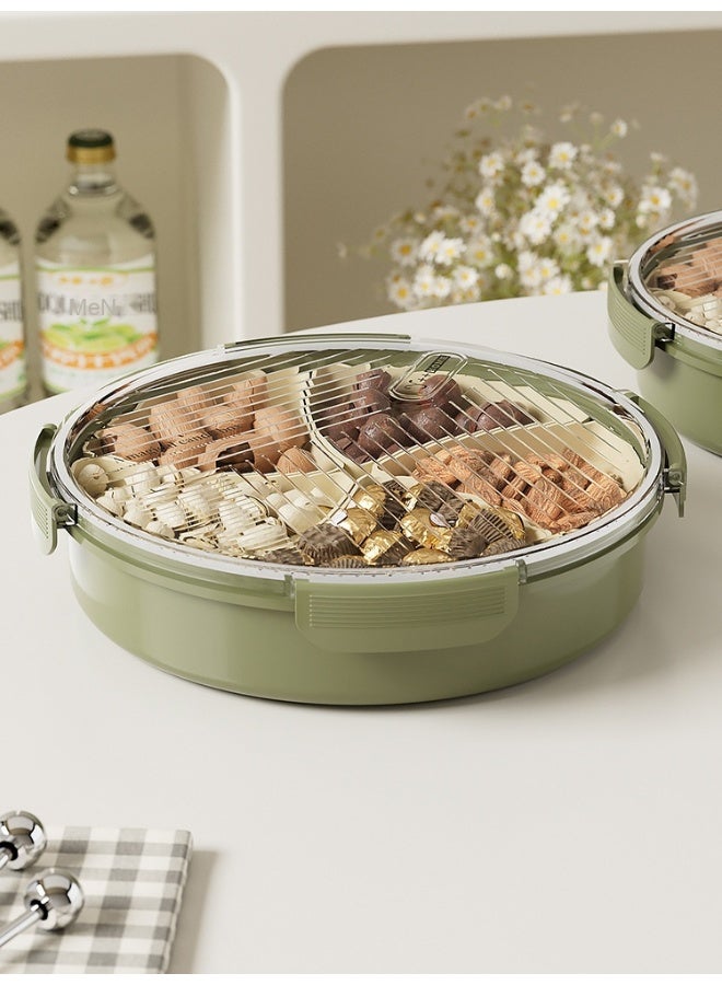 NIBEMINENT Divided Serving Tray with Lid and Handle Fruit Containers for Fridge Snack Box Container Divided Storage Box for Platters for Serving Food Outdoor Party Snack Cracker and Spice Organizer  - Image 4