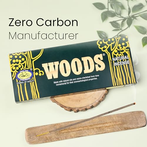 Cycle Pure Woods Natural Incense Sticks, 9 Inch, Pack of 2 (308 Agarbatti Sticks Approx.) | Lasts Upto 60 Mins per Stick | Woody, Sandal, Resin, Cedar, Masala, Amber, Natural Fragrance for Pooja - Image 4