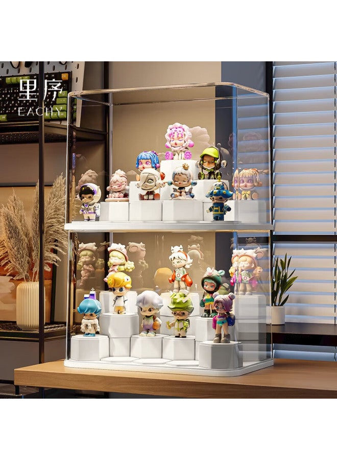 Eachy Blind Box Display Case, Transparent Dustproof Storage Box For Figurines And Toys, Labubu Pop Mart Display Case - Large Size