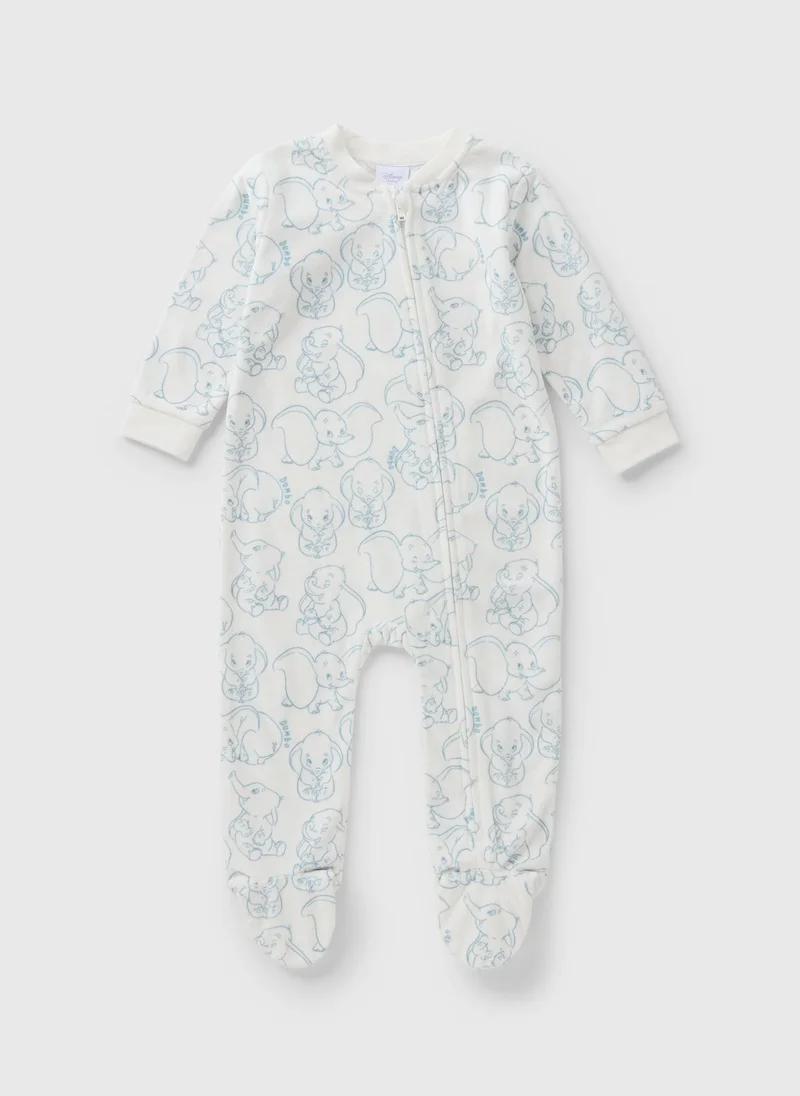 ماتلان Disney Baby Cream Dumbo Fleece Sleepsuit