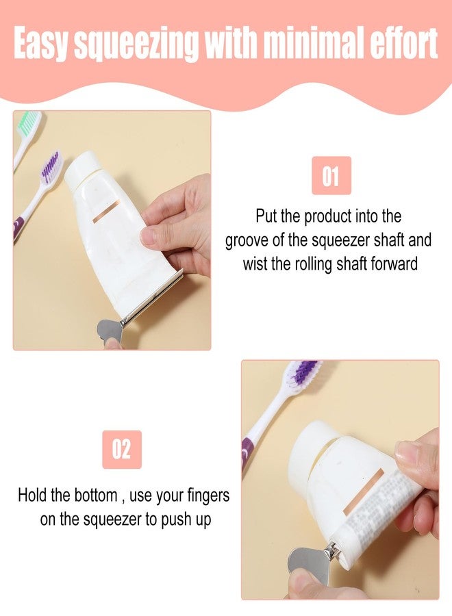 Grevosea 3 Pcs Toothpaste Squeezer, Metal Manual Toothpaste Squeeze Stainless Steel Manual Dispenser Roller Tube Bathroom and Kitchen Gadgets for Maximize Creams Paint Makeup & Beyond - Image 3