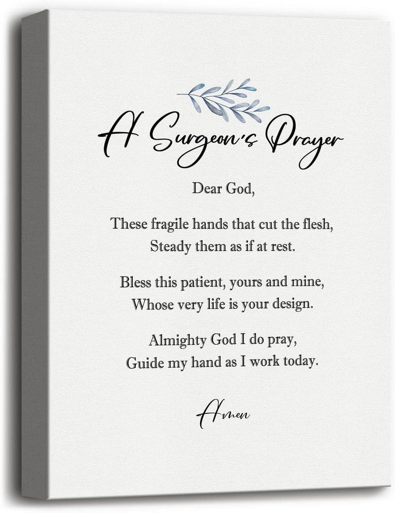 WKYAER Surgeon's Prayer Canvas Wall Art - Image 1