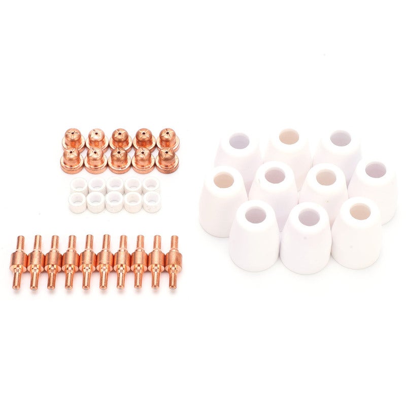 PT‑31 Plasma Cutter Consumables 40Pcs Porcelain Nozzle Electric Nozzle Electrode Shunt - Durable Design for Long-Term Use Enhanced Cutting Efficiency Compatible with LGK40 CUT40 CUT50 CT312 CT418 CT52 - Image 4