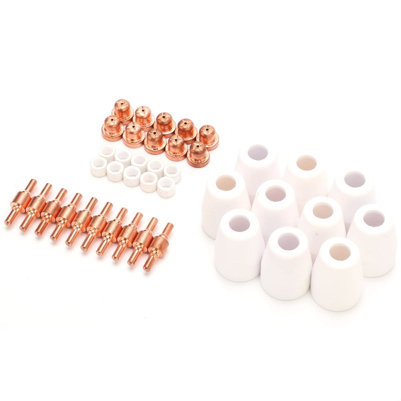 PT‑31 Plasma Cutter Consumables 40Pcs Porcelain Nozzle Electric Nozzle Electrode Shunt - Durable Design for Long-Term Use Enhanced Cutting Efficiency Compatible with LGK40 CUT40 CUT50 CT312 CT418 CT52 - Image 2