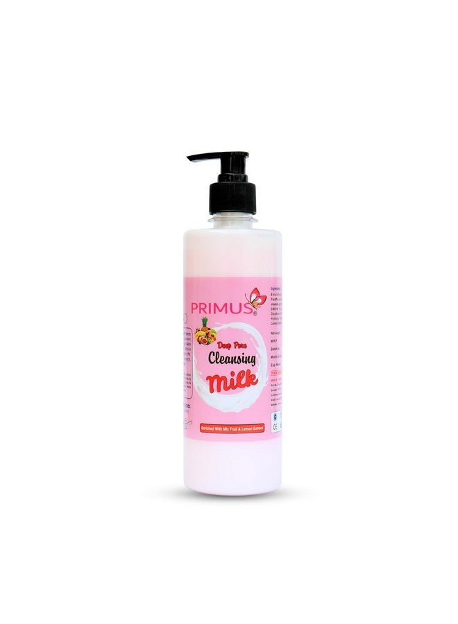 Primus Mix Fruit Cleansing Milk Enriched With Vitamin C & Lemon Extracts | Ultra Clean & Refreshing | Cleansing Milk For Face Makeup Remover | 500 ml - Image 1
