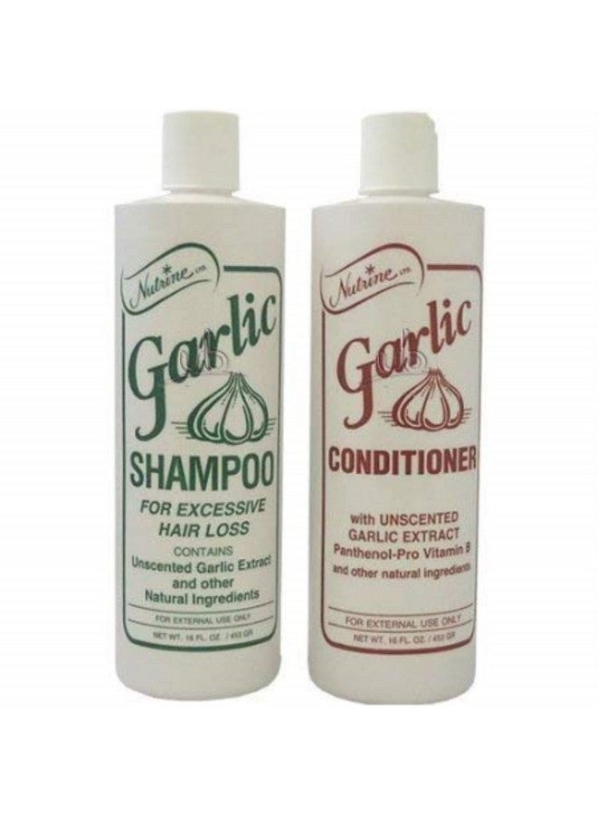 Nutrine Garlic Shampoo + Conditioner 20oz Combo Unscented - Image 2