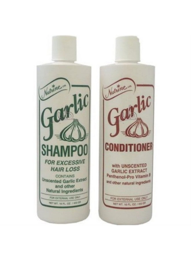 Nutrine Garlic Shampoo + Conditioner 20oz Combo Unscented - Image 3