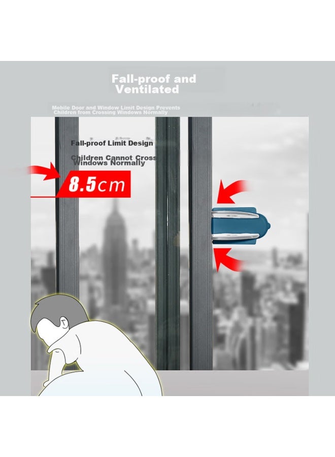 9i9 Baby Sliding Door Lock, Safety Lock, Window Lock, Glass Sliding Door Lock, Anti-pinch, 3-pack, A455 - Image 2