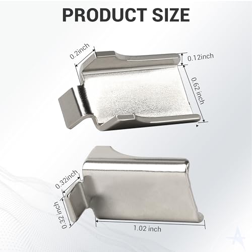 AOTHOTOP Shelf Support Clips Metal Shelf Clips for Adjustable Shelf Brackets Metal Shelving Kitchen Study Partition Cabinet Heavy Duty Stainless Steel Shelf Clips Silver 20 Pcs - Image 5