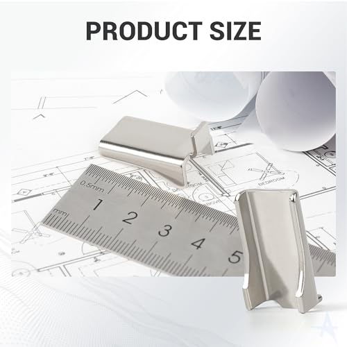 AOTHOTOP Shelf Support Clips Metal Shelf Clips for Adjustable Shelf Brackets Metal Shelving Kitchen Study Partition Cabinet Heavy Duty Stainless Steel Shelf Clips Silver 20 Pcs - Image 4