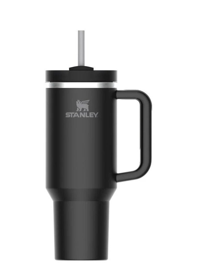 Stanley - Quencher H2.0 FlowState 40oz Vacuum Insulated Tumbler – Black Stainless Steel Travel Mug with Leakproof Lid & Straw – Double-Wall Design Keeps Drinks Cold for 24H & Hot for 7H – Durable, Sweatproof, Reusable Cup for Gym, Work, Travel & Daily Use - Image 1