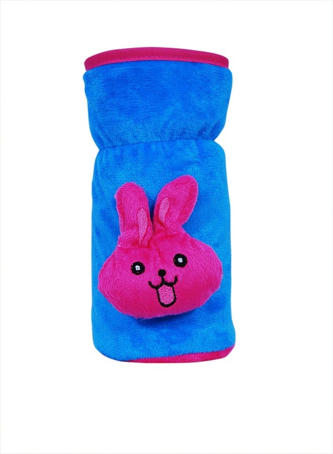 Alya The Cheeky Kidzz Baby Stretchable Soft Velvet Plush Attractive Overall Double Color Prints Baby Feeding Bottle Cover with Holding Strap Suitable for 150ml 220ml 240ml 250ml Feeding Bottles(Pack of 3) - Image 3