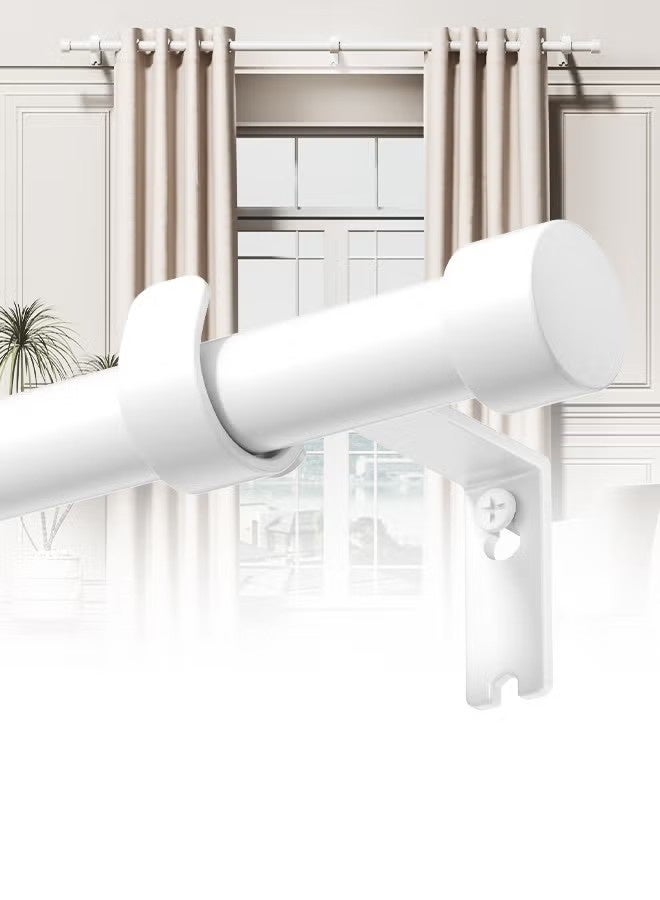 Beauenty Curtain Rod 18-45Inch Curtain Poles Set for Eyelet Curtains 25mm Diameter Splicing Heavy Duty Drapery Rods with Adjustable Brackets for Bedroom Living Room Office - Image 1