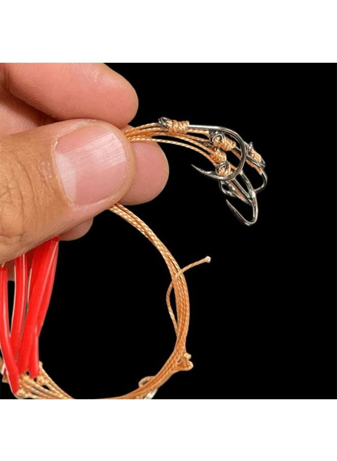10-Piece Set Of Fishing String Hook Anti-Winding 5 Hooks Sea Fishing With Barbed Fishhook Fishing Group Set