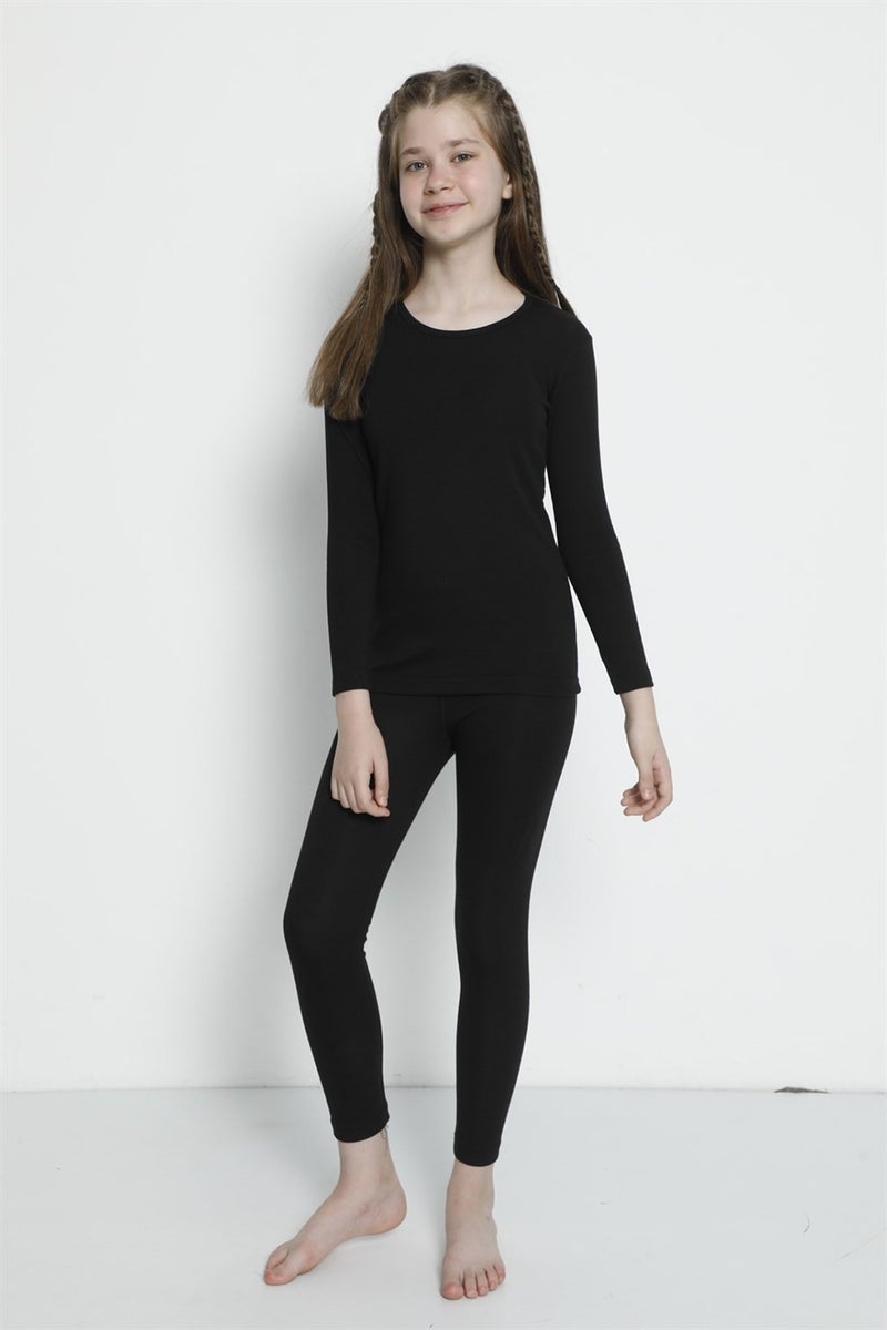 Arma Yıldız Girl Black Bottom Top Thermal Set Underwear  - Image 4