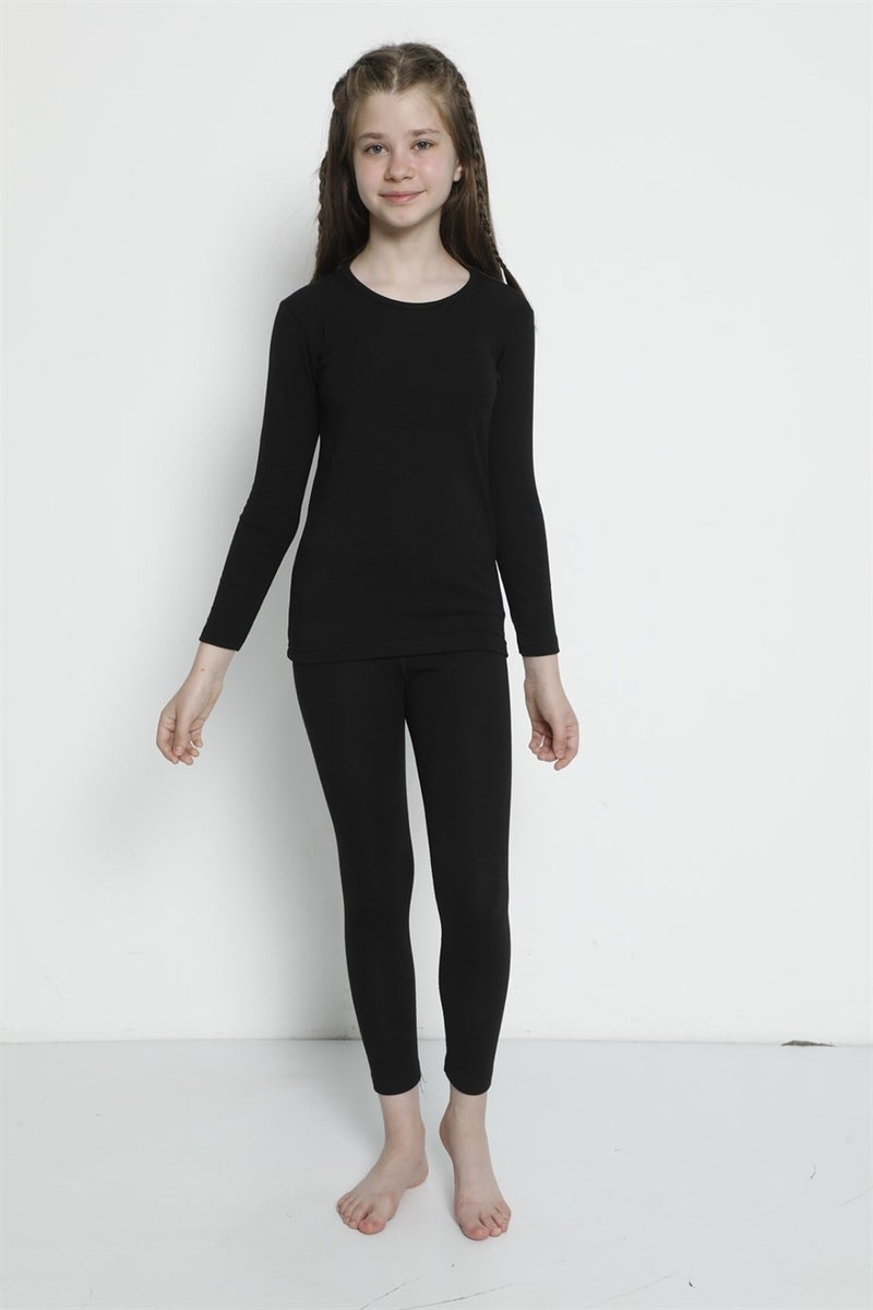 Arma Yıldız Girl Black Bottom Top Thermal Set Underwear  - Image 2