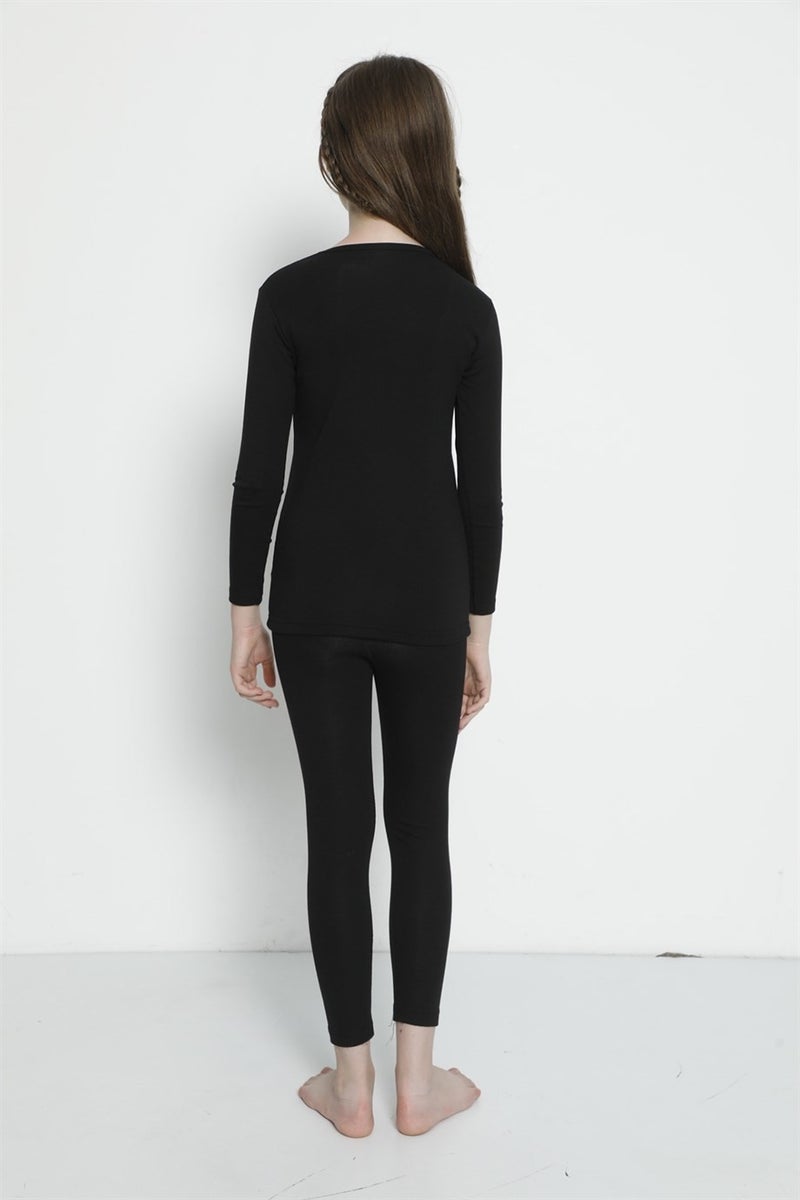 Arma Yıldız Girl Black Bottom Top Thermal Set Underwear  - Image 5
