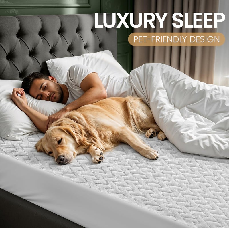 Utopia Bedding Waterproof Mattress Protector Twin Size  Premium 3D Air Soft Fabric Mattress Cover  Fits 15 Inches Deep  Breathable  Fitted Style with Stretchable Pockets - Image 5
