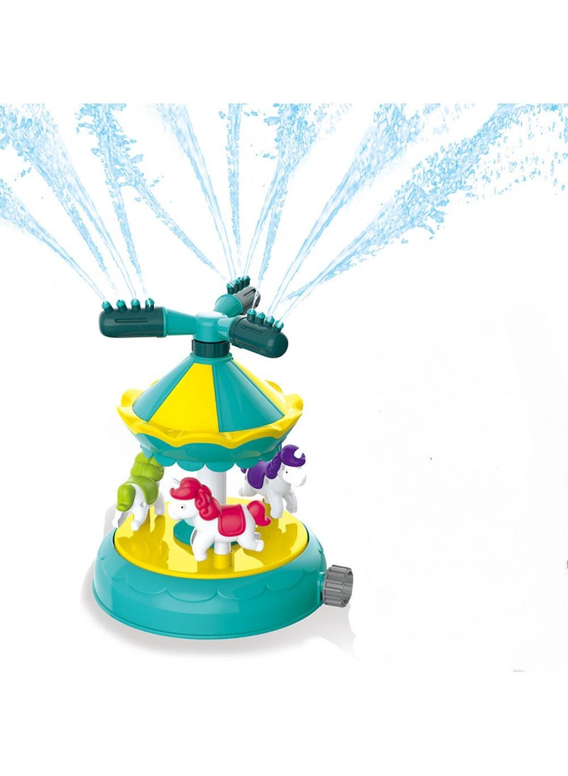 Y&D Carousel Water Spray Toys Outdoor Sprinkler Attaches To Garden Hose With Wiggle Tubes Backyard Spinning Water Toys Splashing Fun for Summer Day Toys Kids