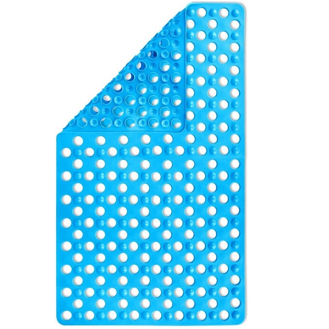 ANTI-SLIP NON- SLIP VINYL FLOOR MAT WITH SUCTION CUPS AND DRAINAGE HOLES FOR KITCHEN, TOILET AND BATHROOM (BLUE, 40 X 70 CM)