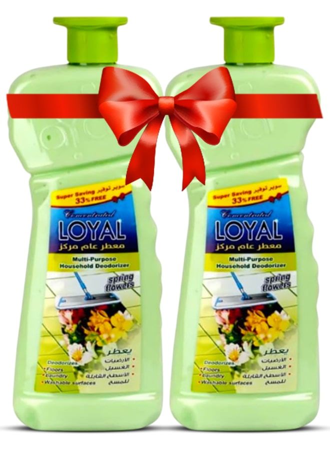 لويال جل مركز مزيل للروائح المنزلية متعدد الاستخدامات، برائحة أزهار الربيع، 2 × 2100 مل