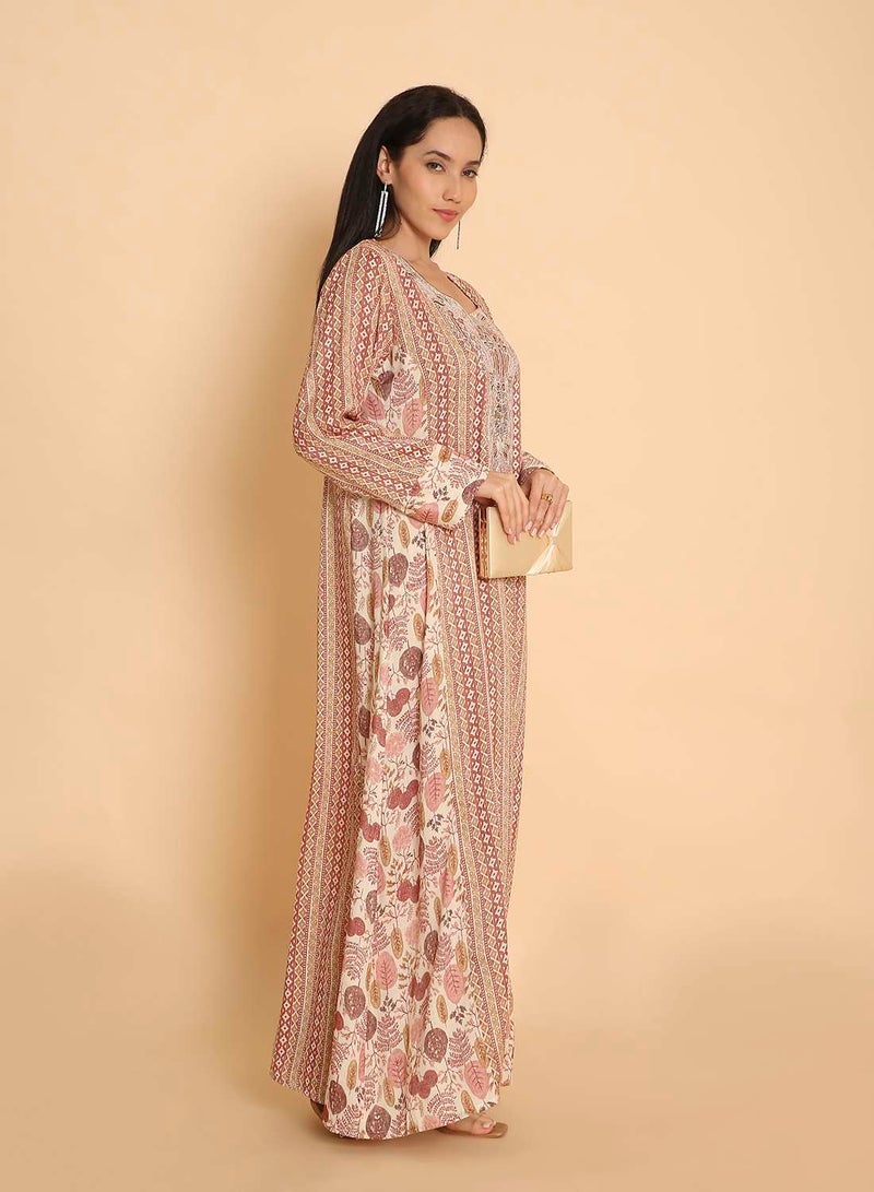 HANA & SARA unique long arabic kaftan jalabiya dress for womens - Image 5