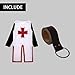 VZQI Kids Crusader Costume White Medieval Knight Tunic Boys Outfit Renaissance Roman Warrior Costume Halloween with Belts L - Image 4