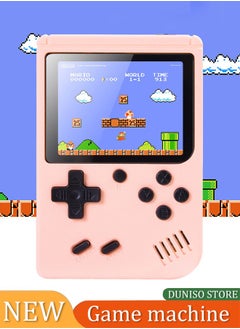 DUNISO Handheld game console, 3.0 inch high definition color screen mini portable game console, built-in 800 classic games, supports cyclic charging, pink  - Image 1