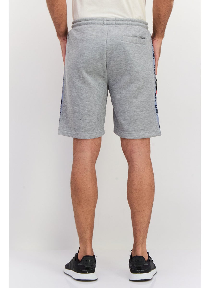 BRAVE SOUL Men Brand Logo Basic Short, Grey  - Image 3