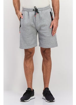 BRAVE SOUL Men Brand Logo Basic Short, Grey  - Image 1