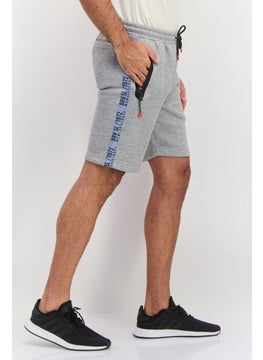 BRAVE SOUL Men Brand Logo Basic Short, Grey  - Image 2