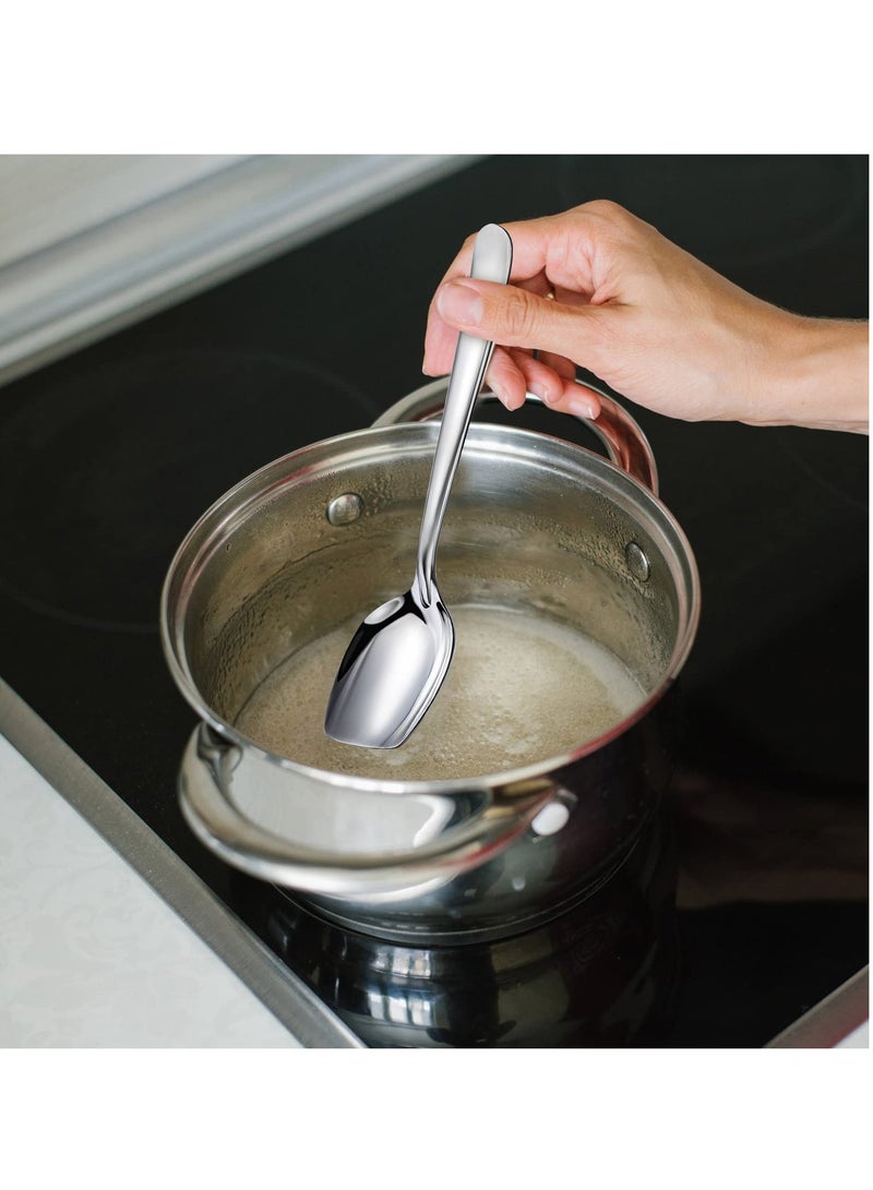 SYOSI Restaurant Catering Serving Utensils, Advanced Performance Skimmer Perforated, Stainless Steel Serving Spoons Set, for Buffet Can Banquet Cooking Kitchen Serving Spoons - Image 5