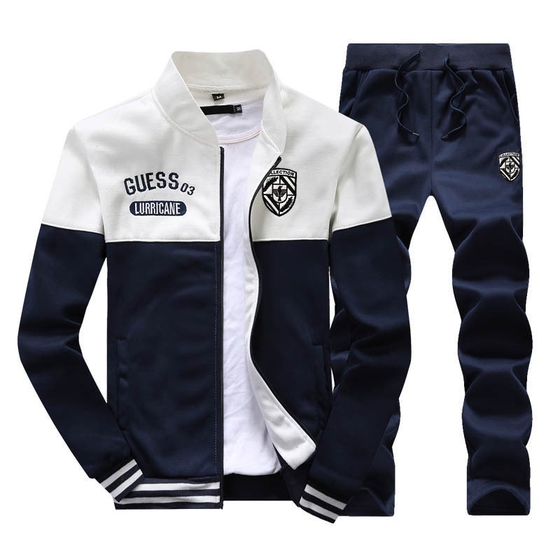 Sportswear Suit Men'S Fleece-Lined Thickened Casual Sweater 2021 New Fashion Coat [One-Piece Delivery]] - Image 3