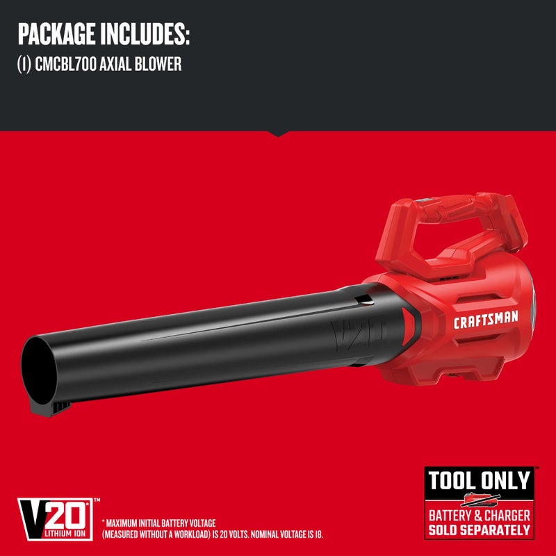 CRAFTSMAN CMCBL700B V20* Cordless Axial Leaf Blower (Tool Only) - Image 3