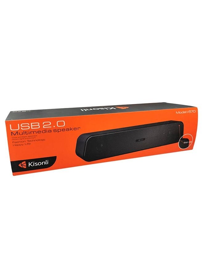 Kisonli - Multimedia 2.0 Channel Mini USB Computer and Mobile Speaker i-570 - Image 1