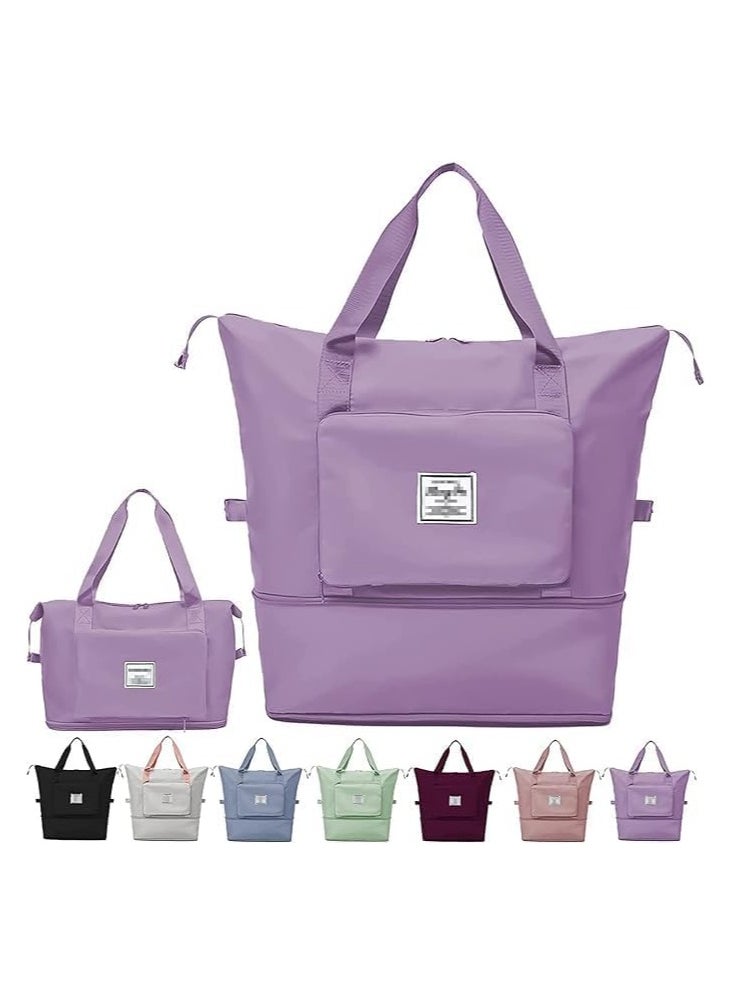 QSHOP Qshop Foldable Travel Bag Large Capacity Portable Lightweight Waterproof Oxford Cloth Weekender Sports Gym Bag  - Image 1