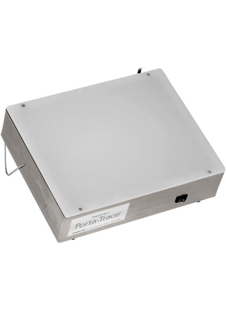 Alvin Porta Trace 10x12 Stainless Steel Light Box with 8 LED Modules  - Image 1